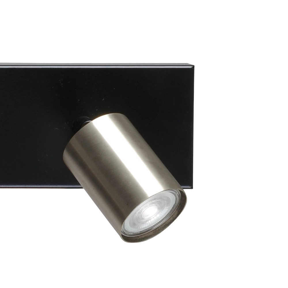 Plafonnier noir Bounce avec 2 points nickel Masterlight 8718121219943