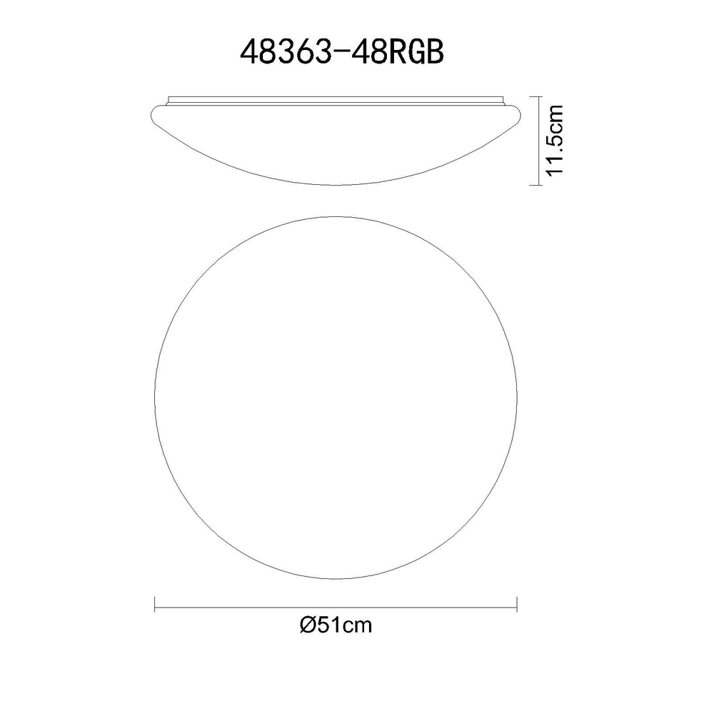 Éclairage de plafond Atreju I Ø 51 cm réglable en couleur de lumière Globo 9007371382330