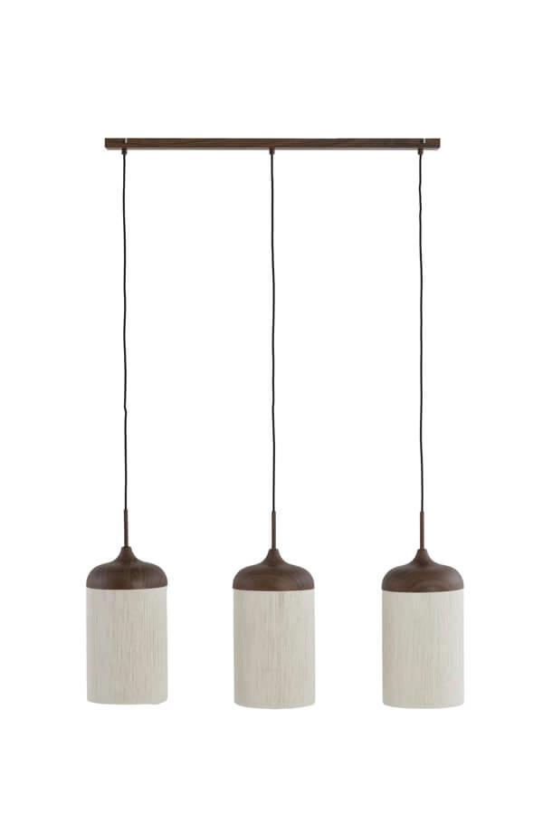 Suspension 3 lumières Dania Imprimé bois foncé Light & Living 8717807759612