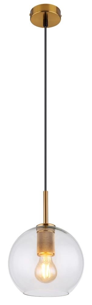 Lampe suspendue Ø 20cm Adara avec abat-jour en verre Globo 9007371414598