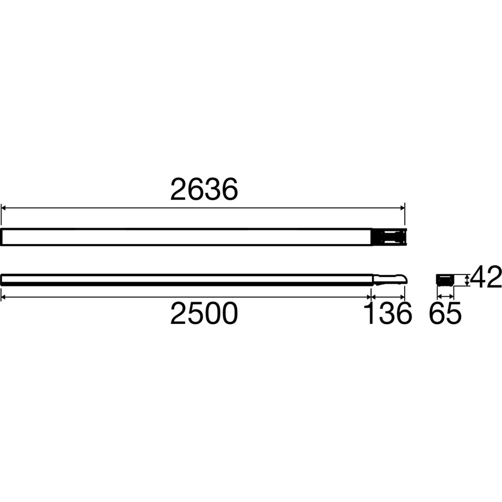 Profil de connexion Easylight 250cm blanc 7 pôles SLV 4024163305860