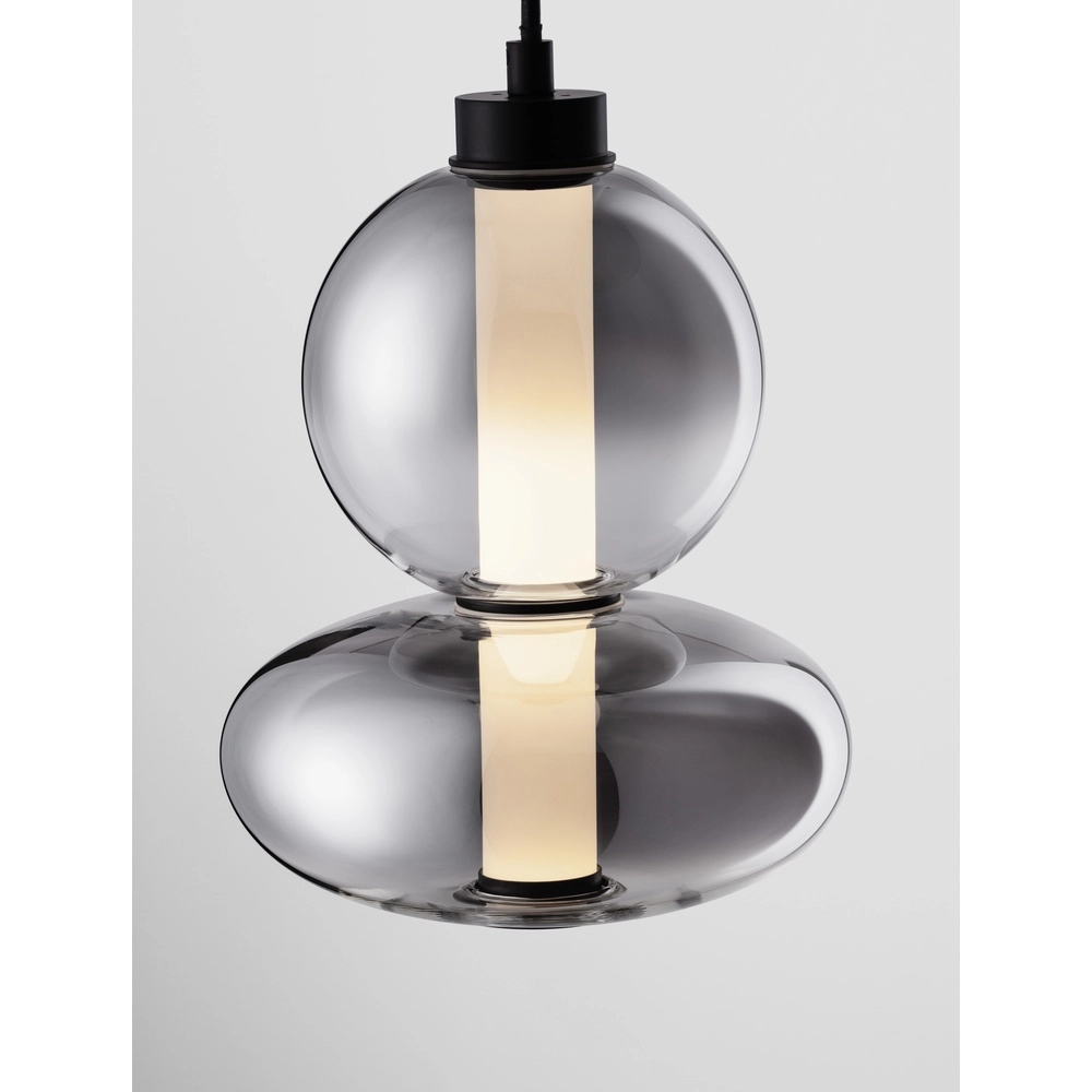 Suspension Bally Verre fumé 27,5 cm Lyora 5212017449153