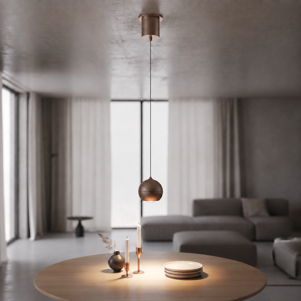 Ampoule de suspension Miami bronze Ø 10cm