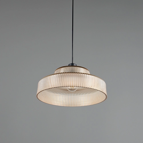 Lampe pendante classique Abella Verre ambré Trio 4017807682021