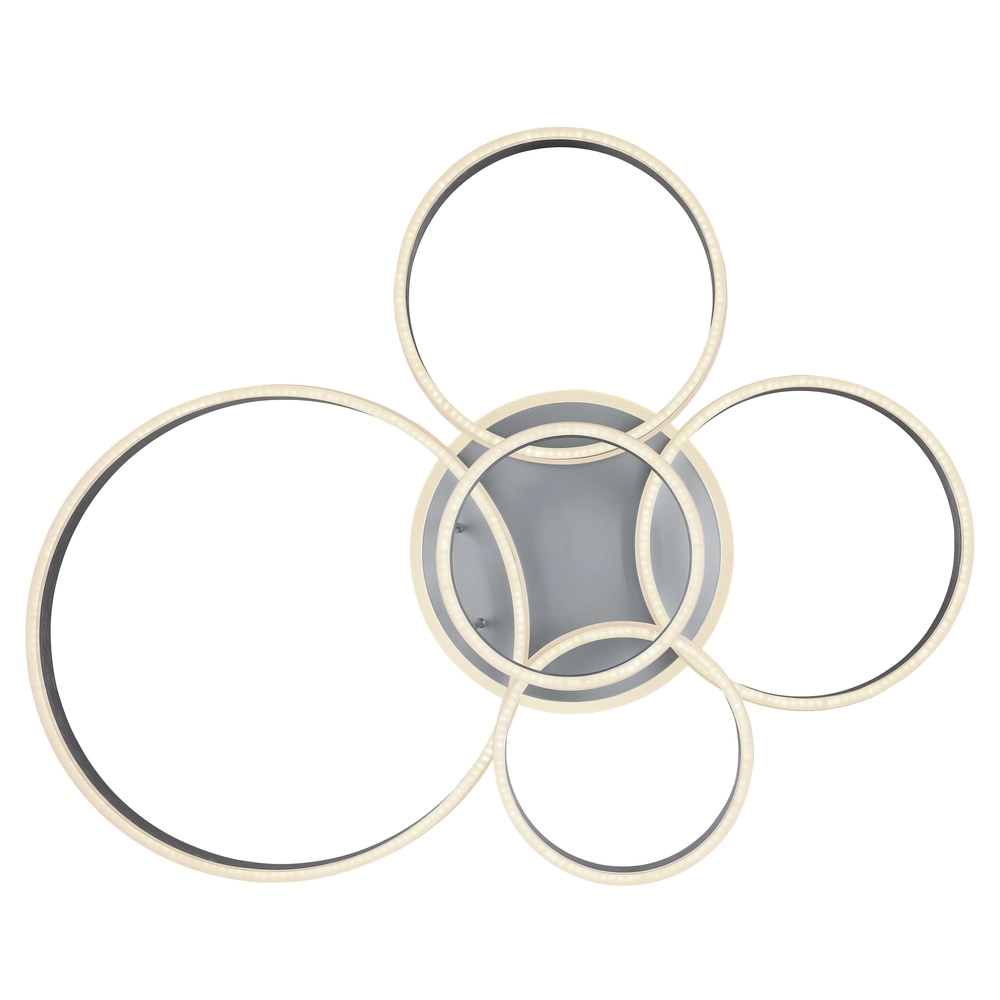 Lampe de plafond Rubio 5 anneaux gris Globo 9007371422913