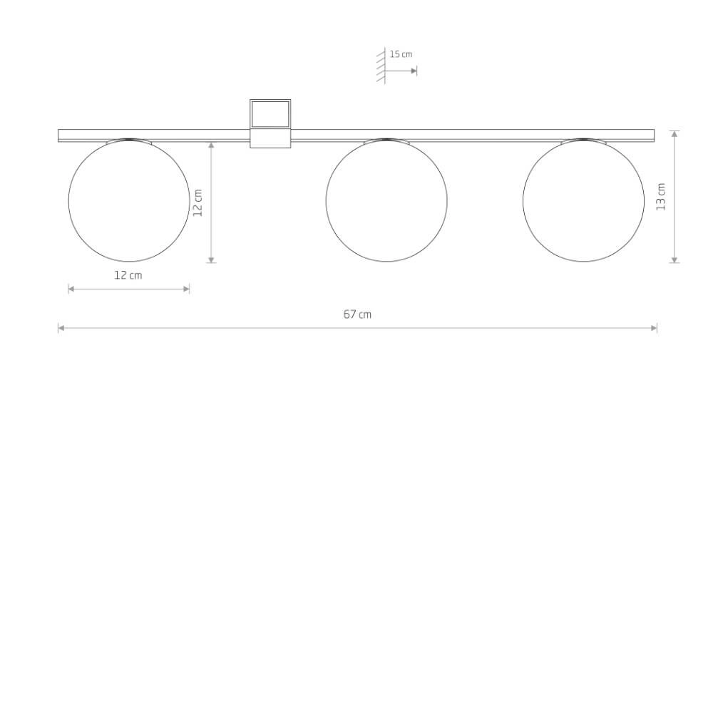 Suspension en verre Pik 3x verre blanc Lyora 5903139103015