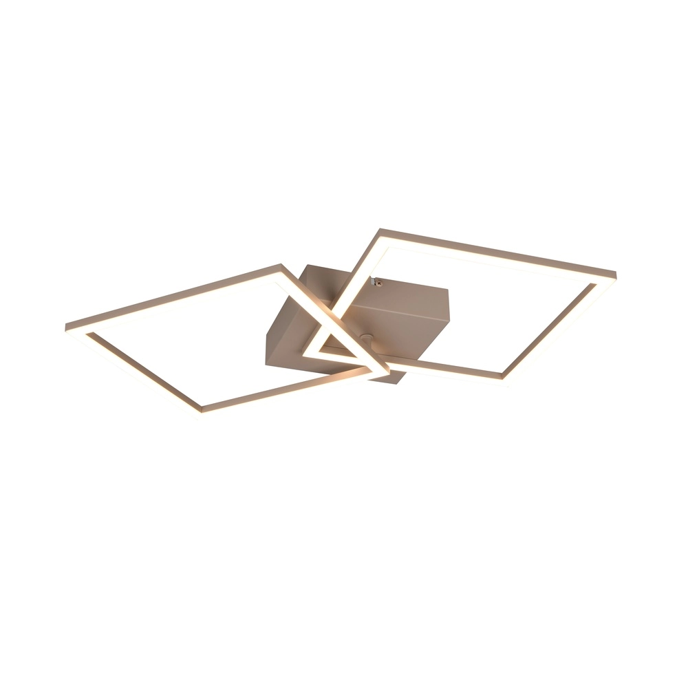 Lampe de plafond moderne Trail 60 cm brun sable Trio 4017807713572