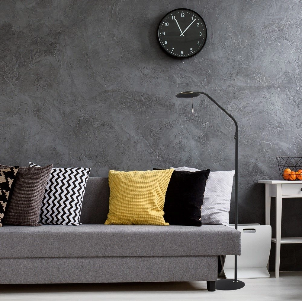 Lampadaire LED Zenith Led 118 cm noir Steinhauer 8712746113693