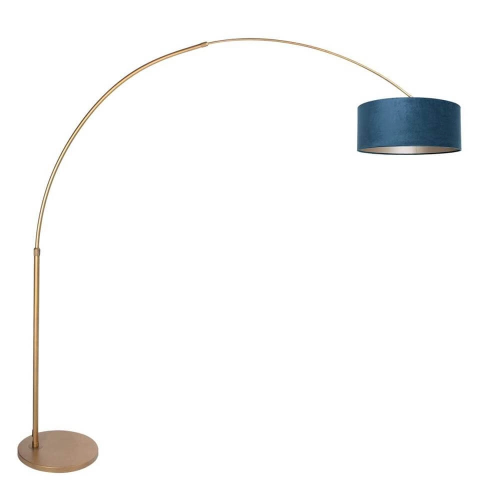 Lampe à arc Sparkled Light bronze avec capuchon bleu Ø 45cm Lampe à arc Sparkled Light bronze avec capuchon bleu Ø 45cm