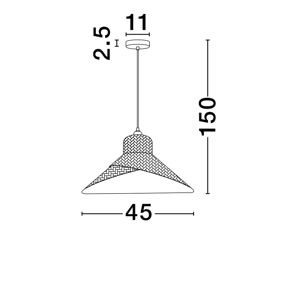 Suspension en rotin Aura Ø 45cm Lyora 5212017455826