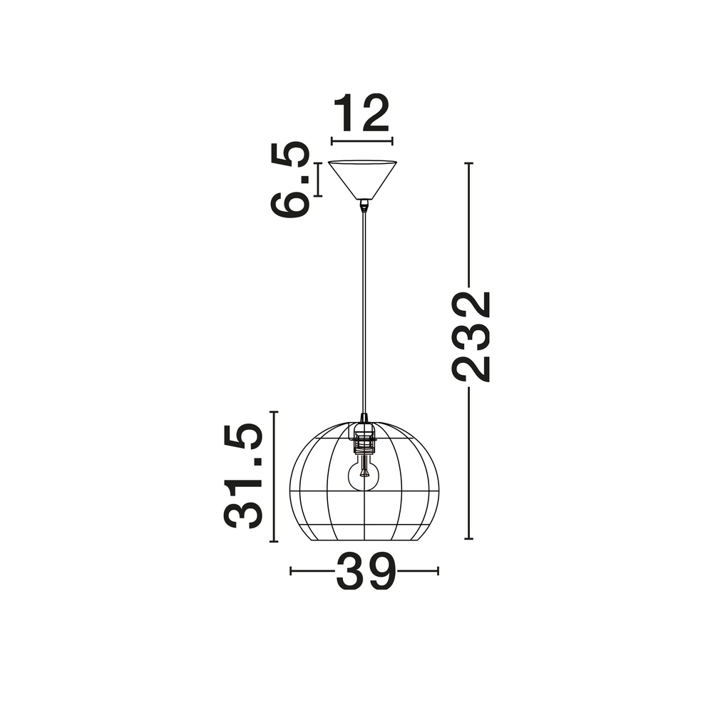 Lampe suspendue Rielo noir avec du rotin Lyora 5212017487957