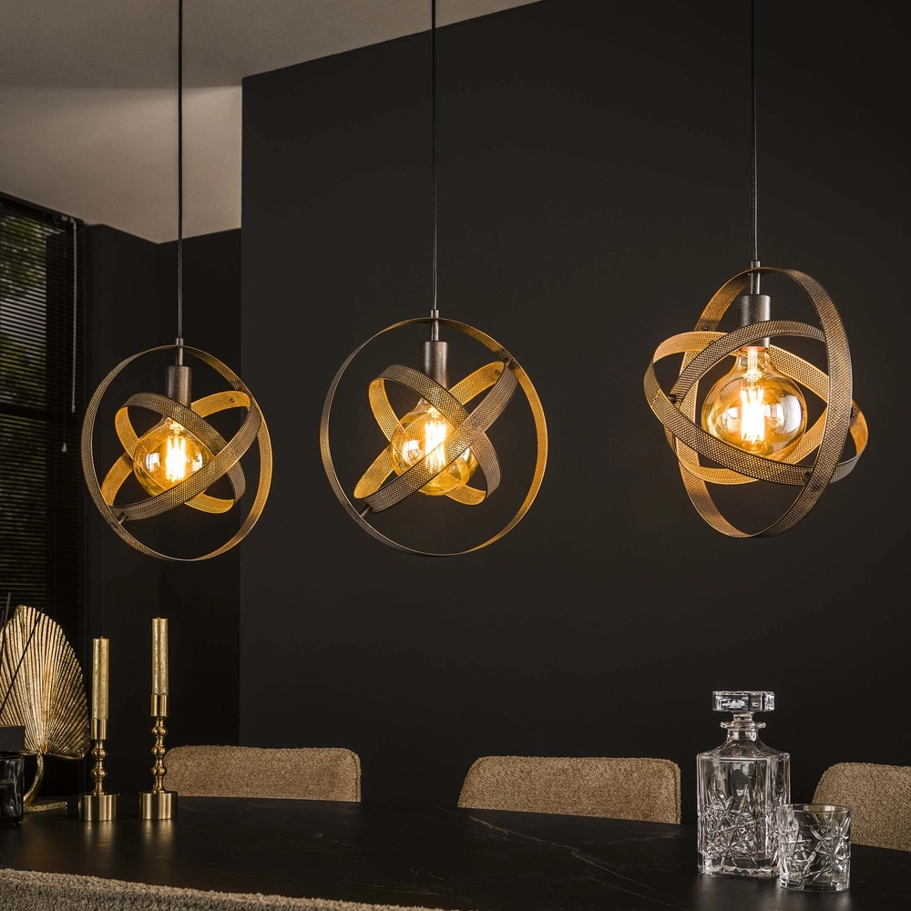 Lampe pendante à ampoule noire Cosmos Ø 33cm - 3x E27