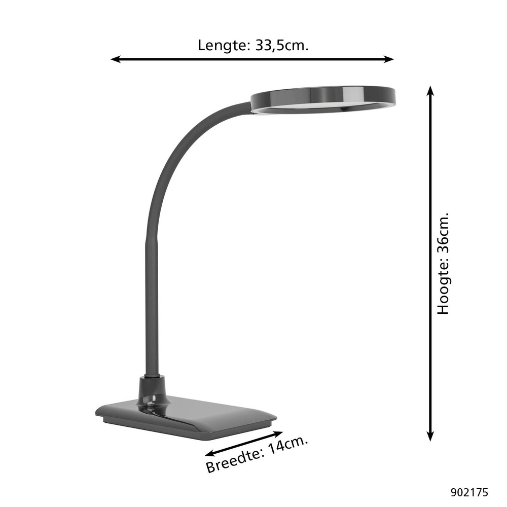 Lampe de bureau Lauro noir Eglo 9008606357536