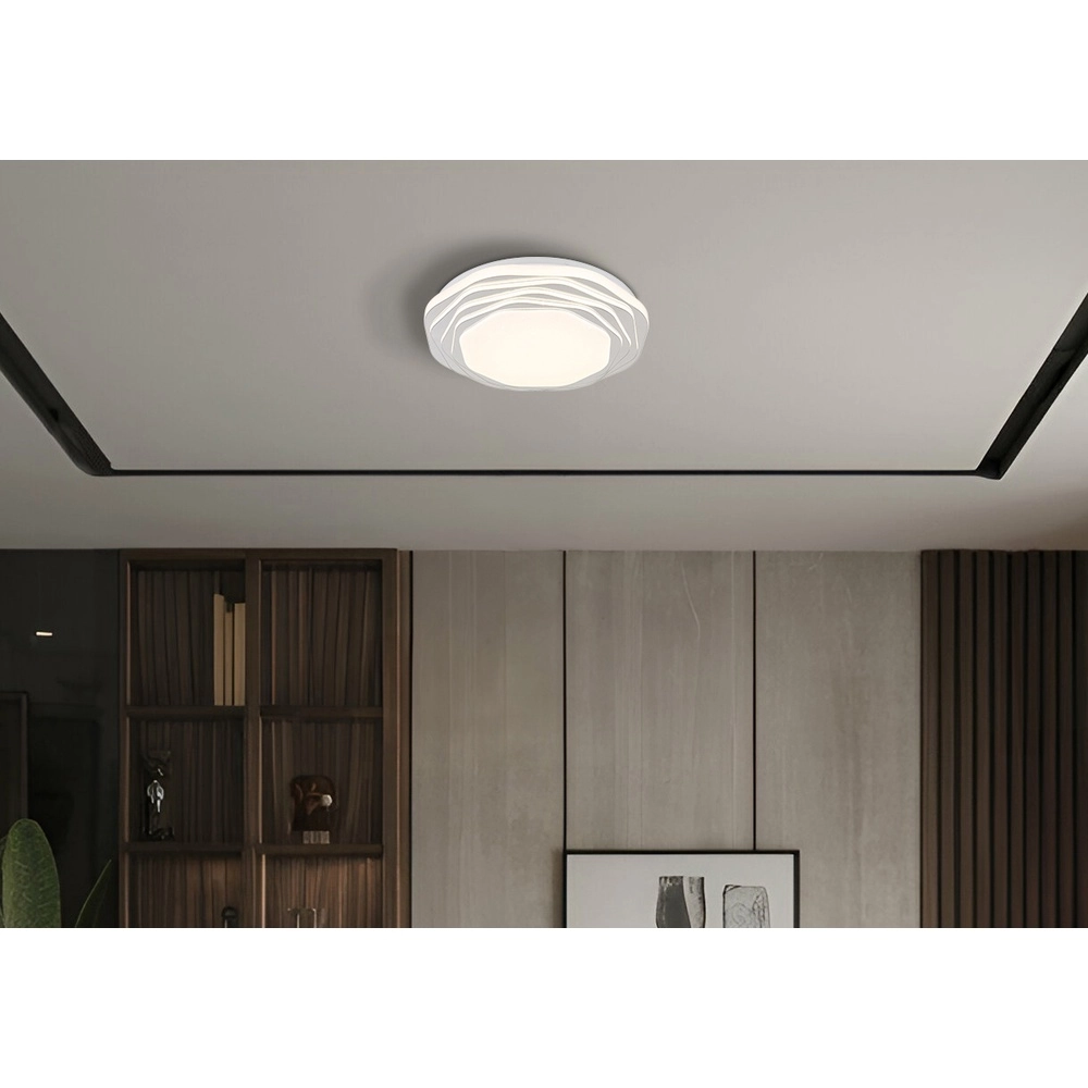 Lampe de plafond à design Flordelis blanc Ø 38cm Globo 9007371507702