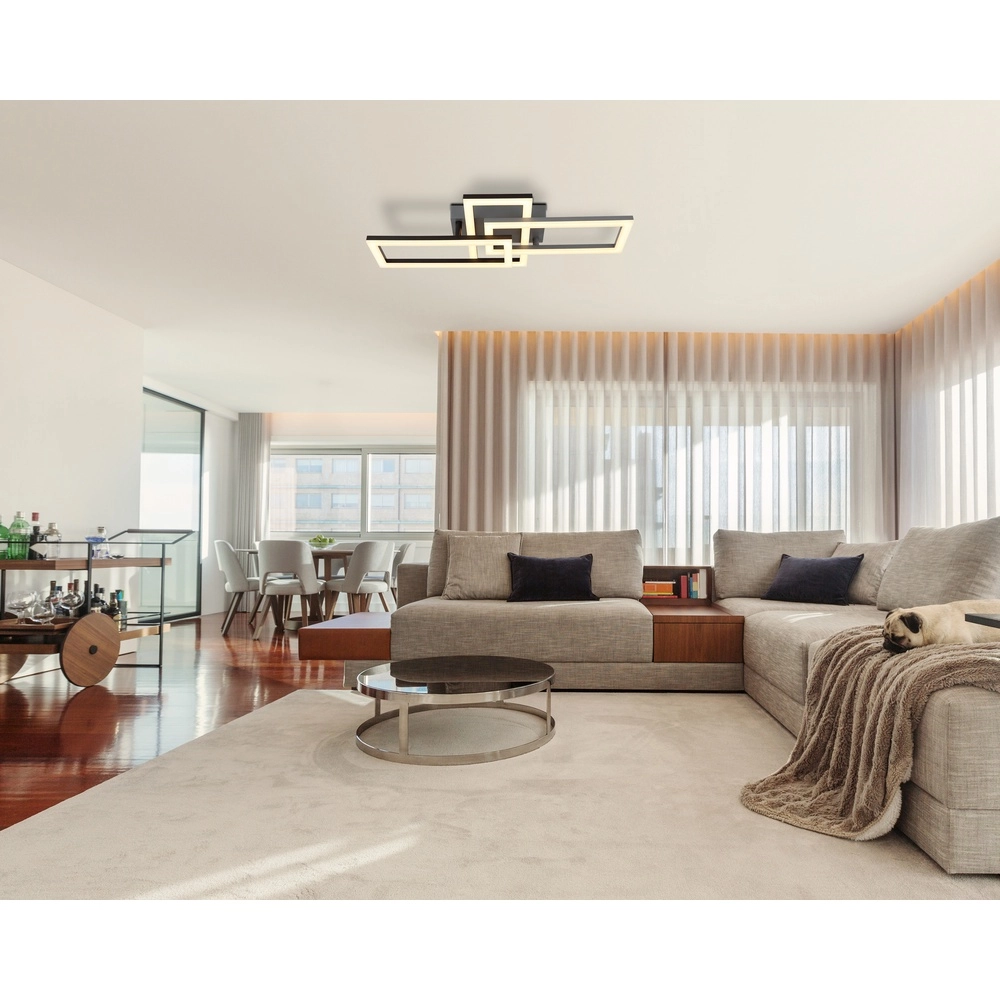 Lampe de plafond à design noir Sapena 61,4 x 34,1 cm Globo 9007371456390