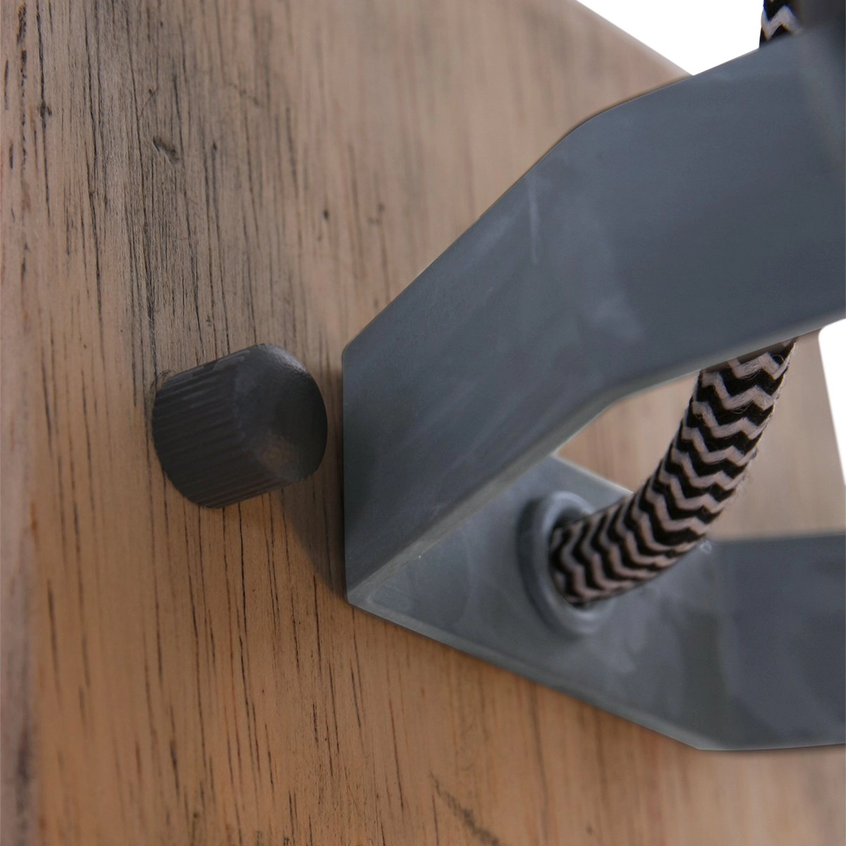 Applique murale Geurnesey gris vintage avec du bois Steinhauer 8712746123029