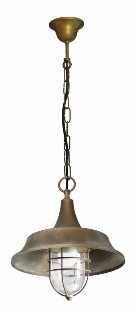 Lampe à suspension en laiton Atelier Chaîne en S