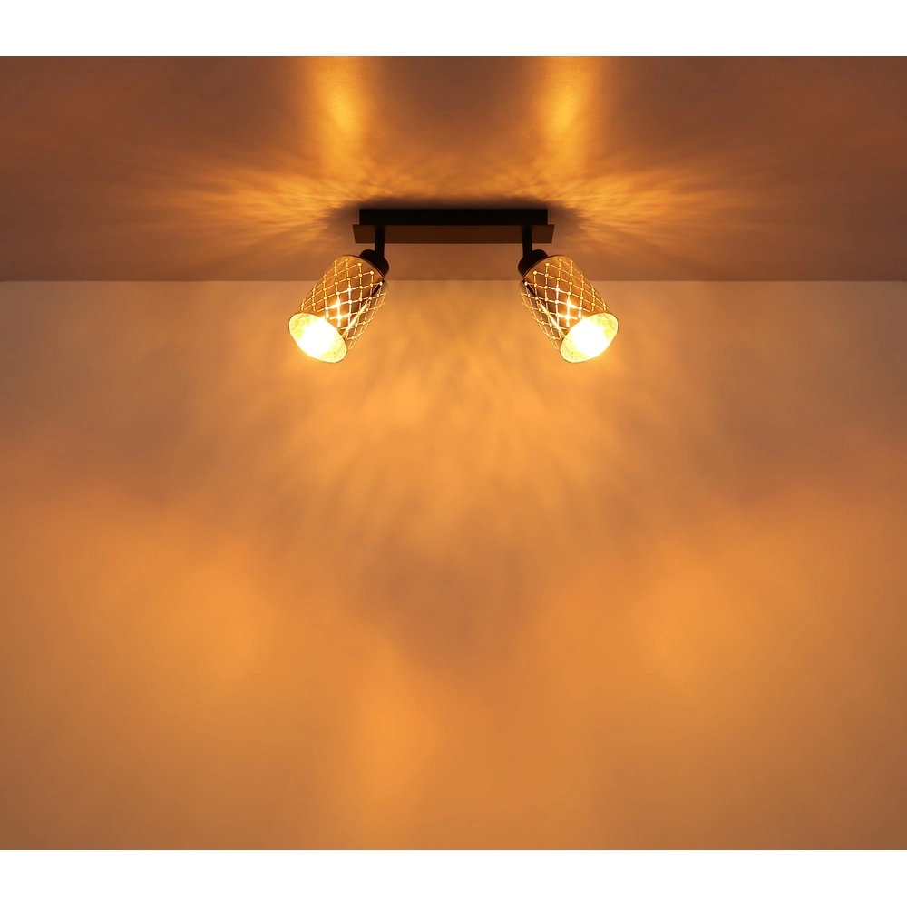 Lampe de plafond à design Alonso 2-noir clair Globo 9007371566259