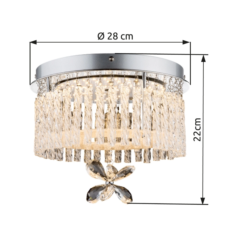 Lampe de plafond ronde Mathilda Chrome Globo 9007371334346