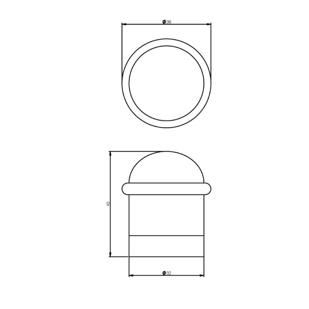 Butée de porte ronde Stelo noir Intersteel 8714186088937