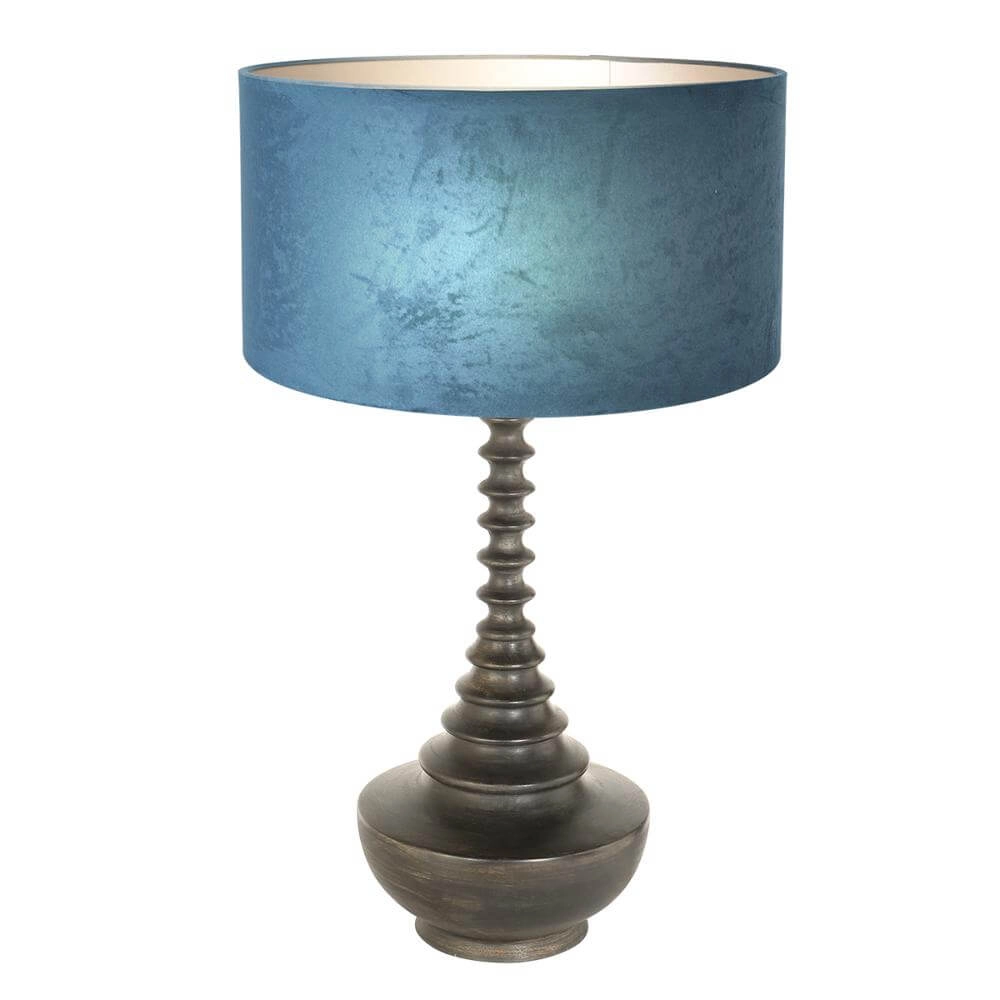 Lampe de table unique Bois avec capuche bleue Steinhauer 8712746172621