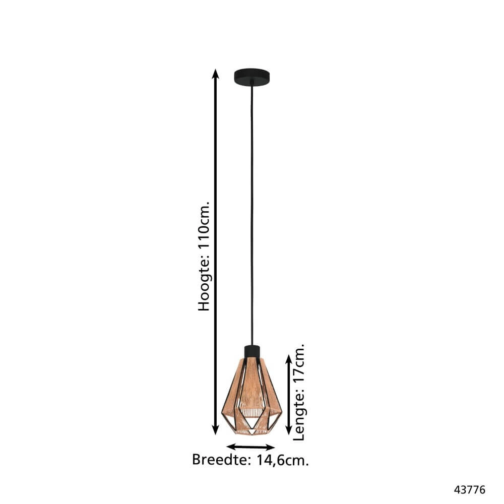Lampe suspendue rurale Adwickle Eglo 9002759437763