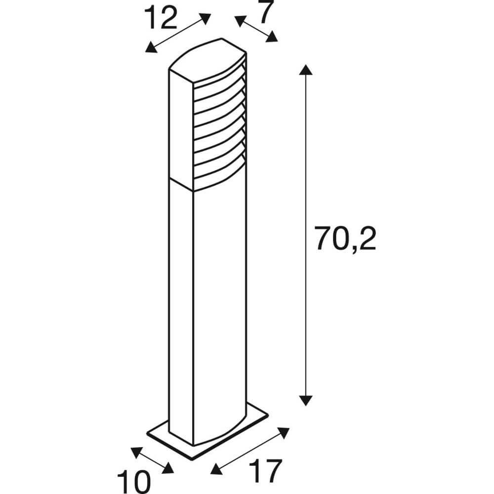 Lampe de jardin Rasterlys Pole 70 design anthracite 2700K SLV 4024163296656