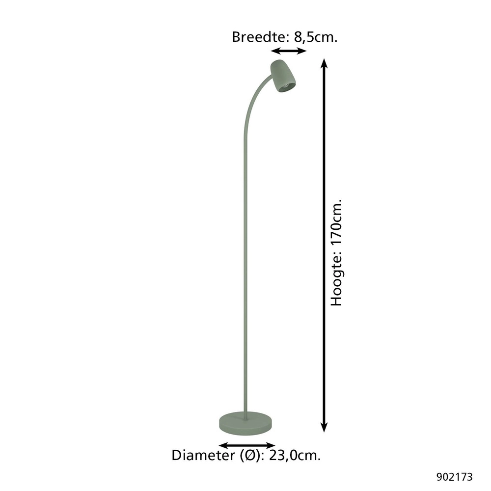 Lampadaire Carlo vert Eglo 9008606360826