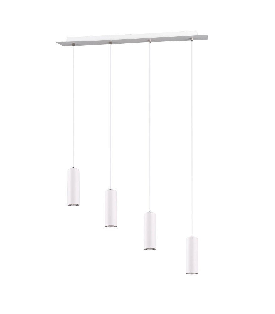 Lampe à suspension Marley 4 lumières blanc Trio 4017807408751