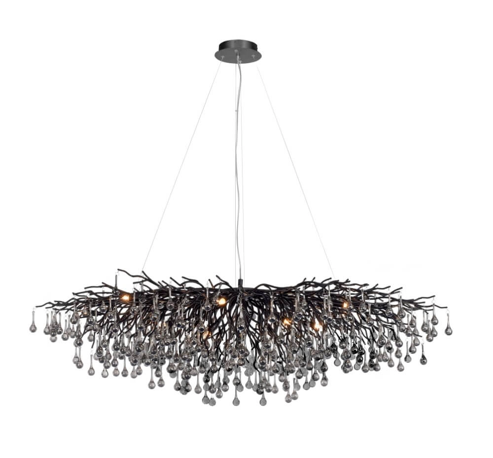 Grand lustre Icicle noir Paul Neuhaus 4012248377543