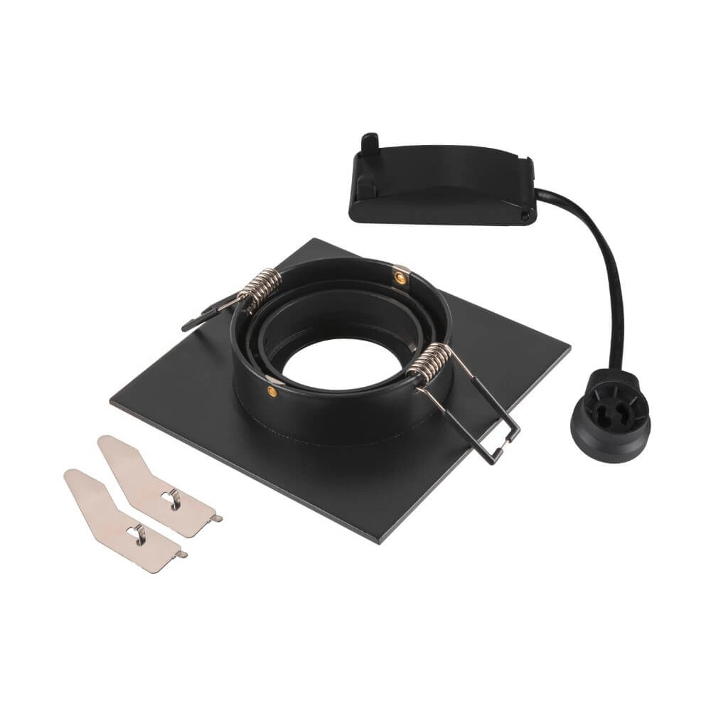 Spot encastré New Tria 75 XL carré - noir - GU10 SLV 4024163280532