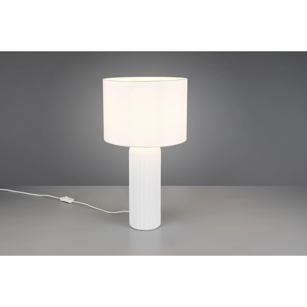 Lampe de table Blair Ø 28cm blanc Trio 4017807654349