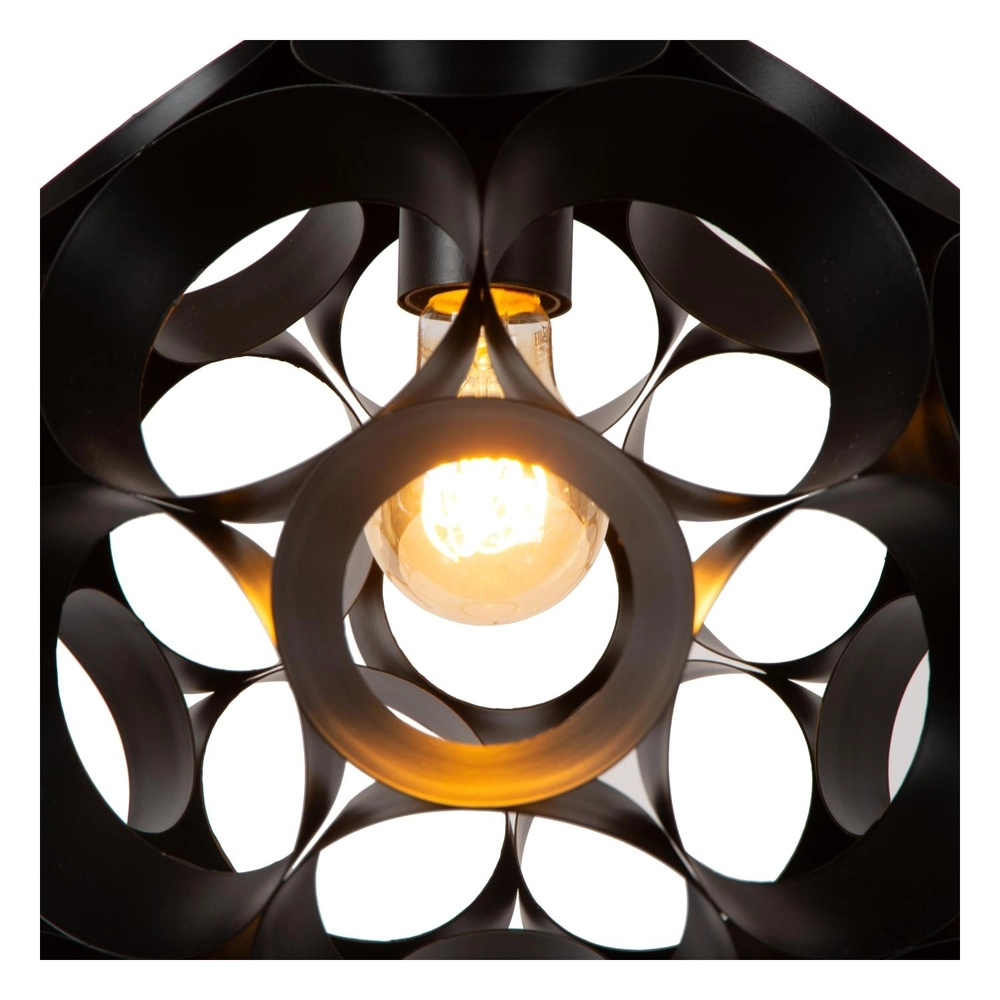 Lampe pendante unique Hannelore Ø 30cm noir Lucide 5411212106223