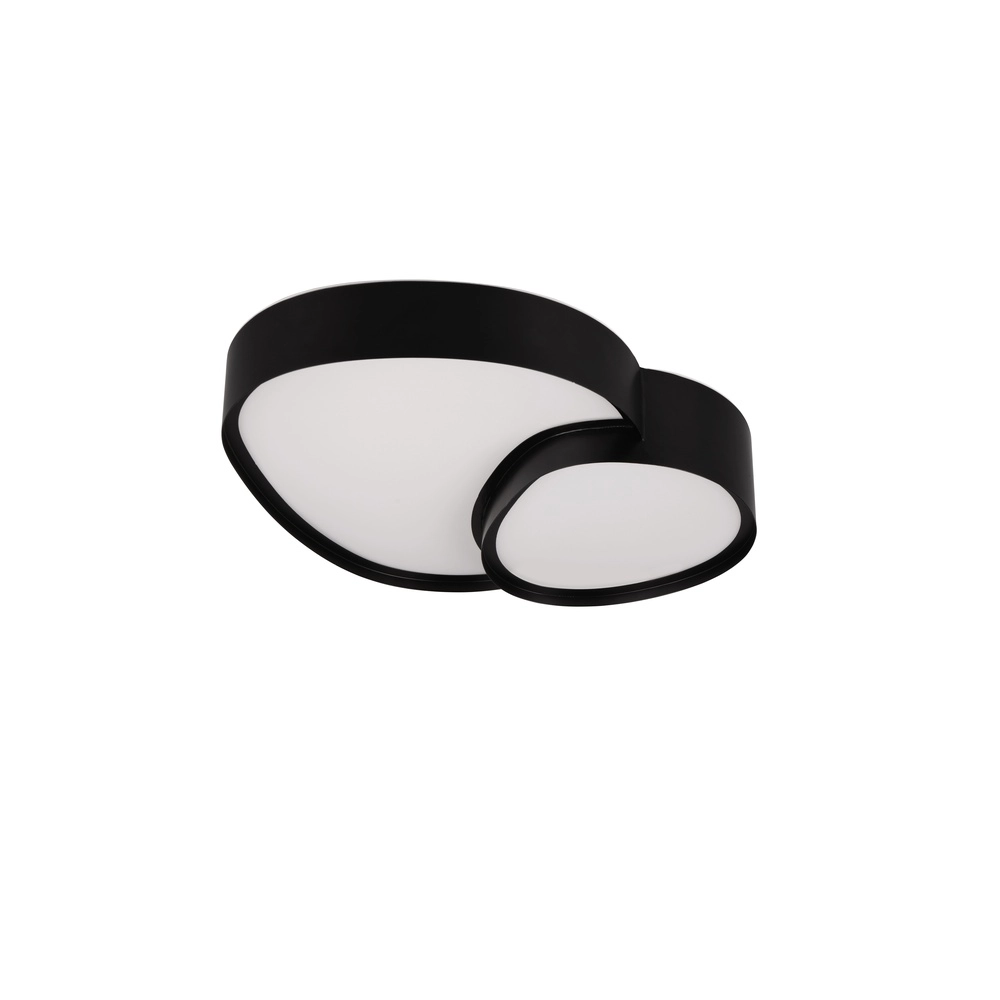 Plafonnier organique Rise 43,5 cm noir Trio 4017807600582