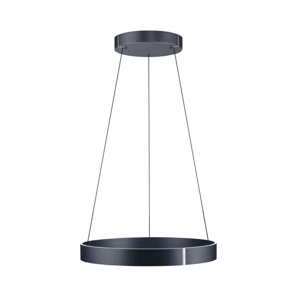 Lampe suspendue ronde Pure E-Clipse gris Ø 70cm Paul Neuhaus 4012248372340