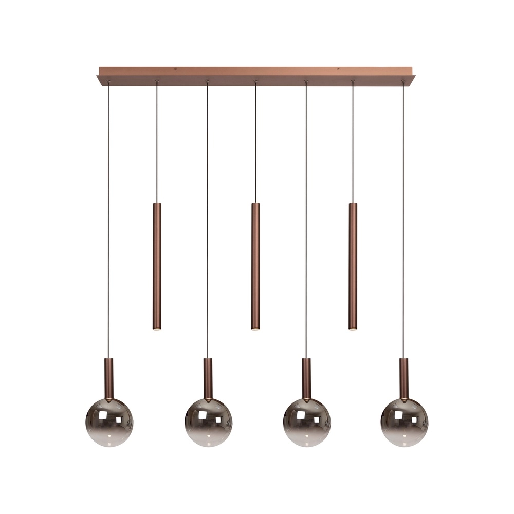 Lampe pendante de conception Jasmine Double feux en cuivre