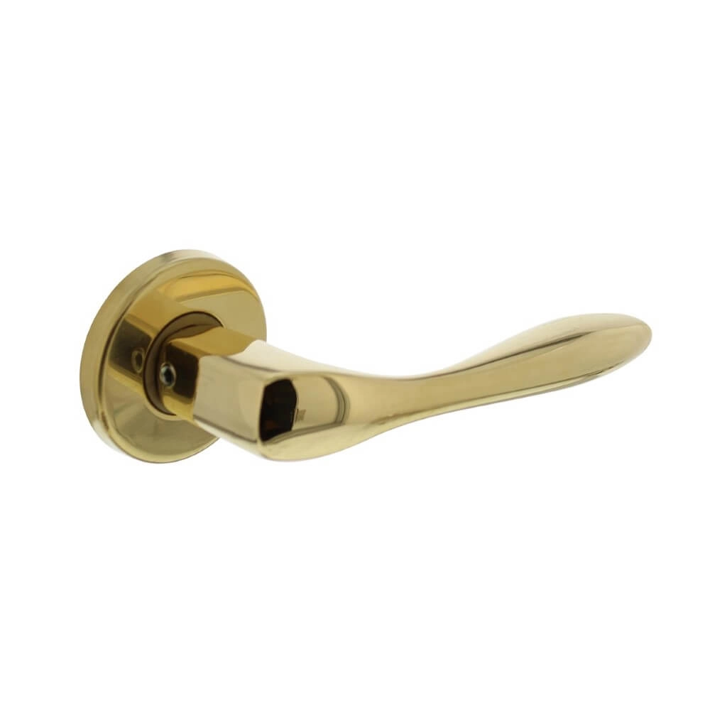 Poignée de porte classique Banaan laiton non laqué Poignée de porte classique Banaan laiton non laqué