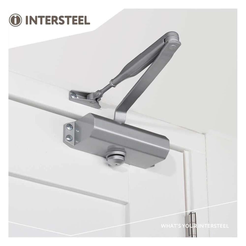 Ferme-porte Closura avec bras ciseaux DR 122 acier inoxydable Intersteel 8714186391365