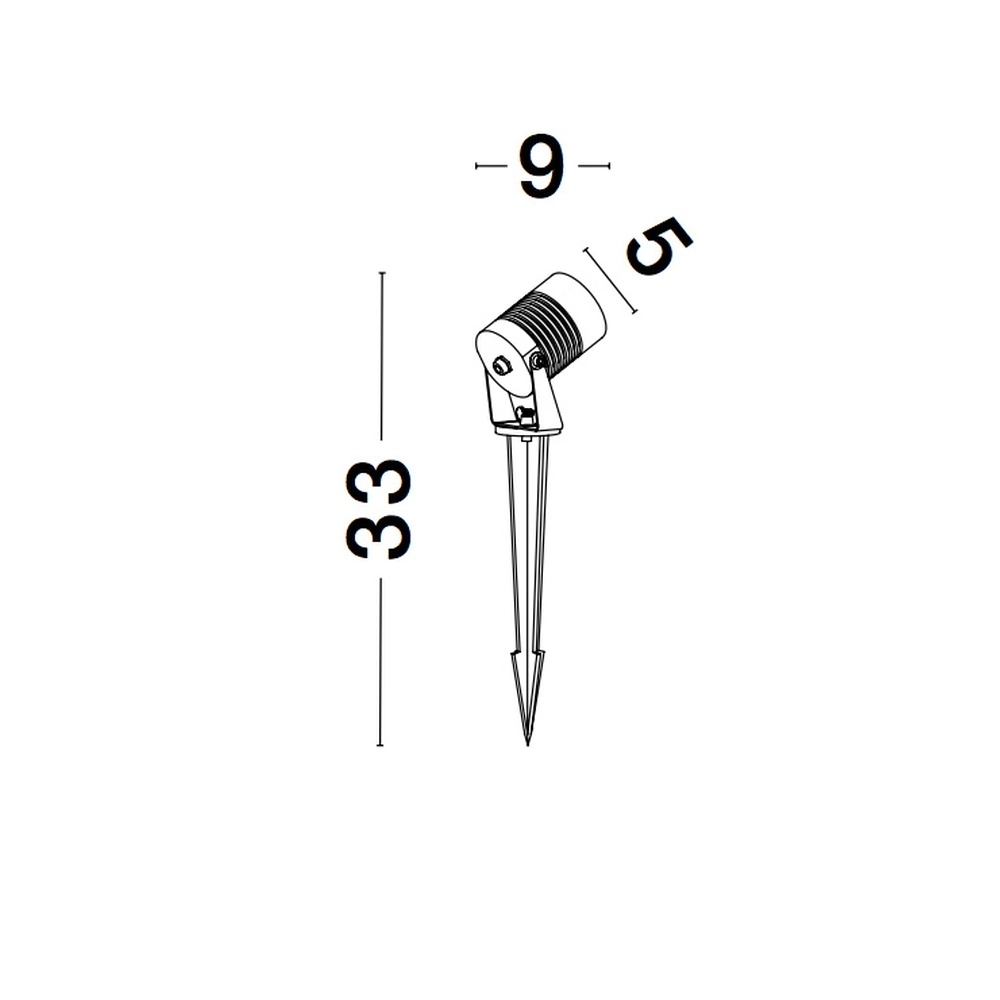 Tache de pointe Stake noir 33cm Lyora 5212017424341