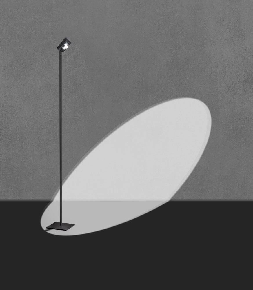 Lampadaire élégant Jake conception noir ETH 8720195306948