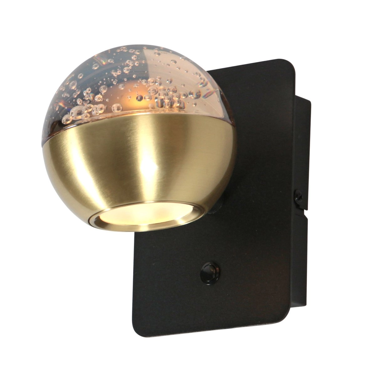 Lampe murale LED Belluno laiton avec verre - dimmable
