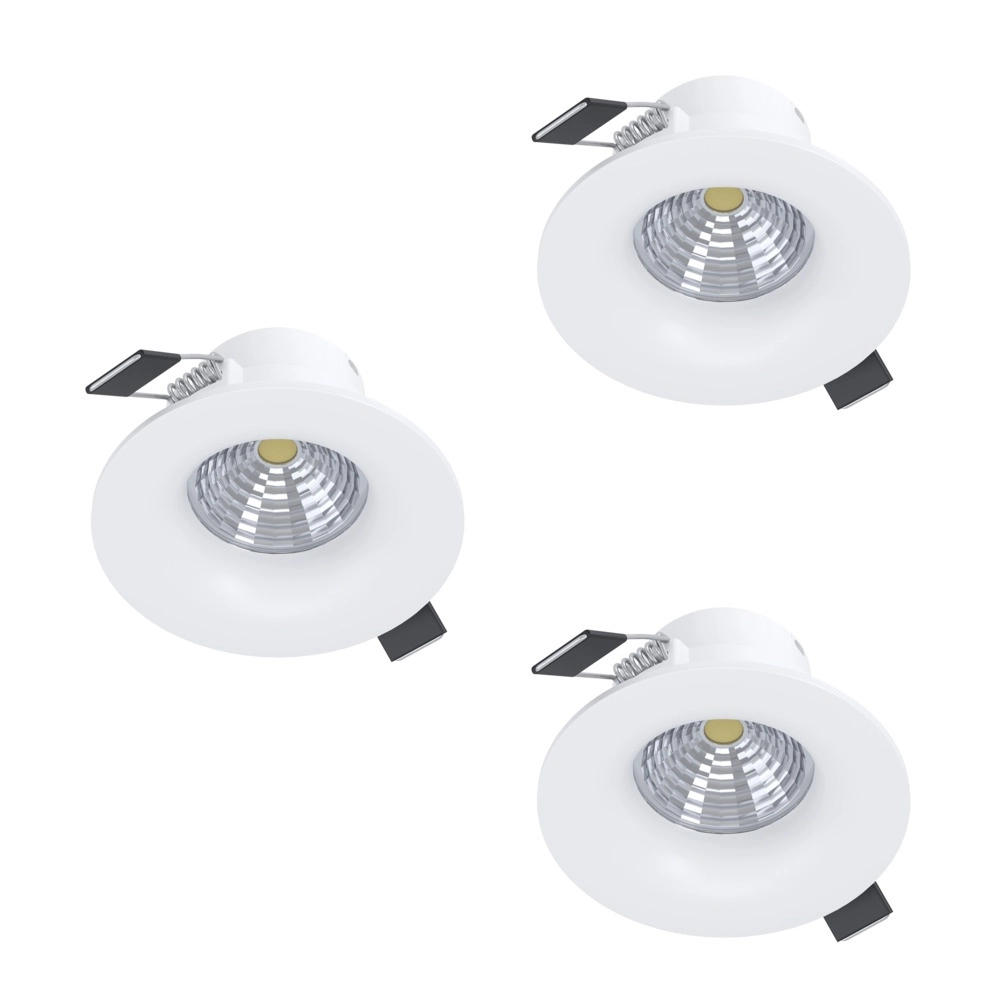 Lot de 3 spots encastrés Saliceto blanc Ø 8.8cm - 4.8W Lot de 3 spots encastrés Saliceto blanc Ø 8.8cm - 4.8W