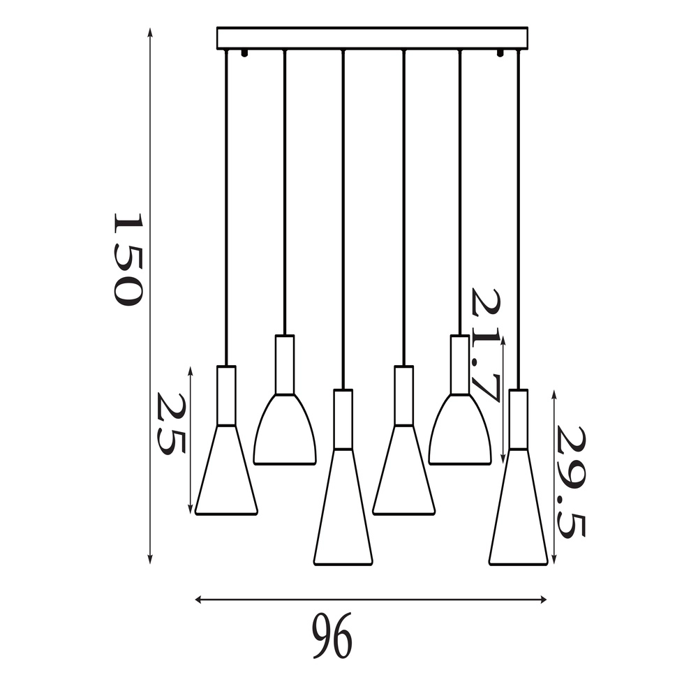 Suspension Cannes 6 lumières Searchlight 5053423299341