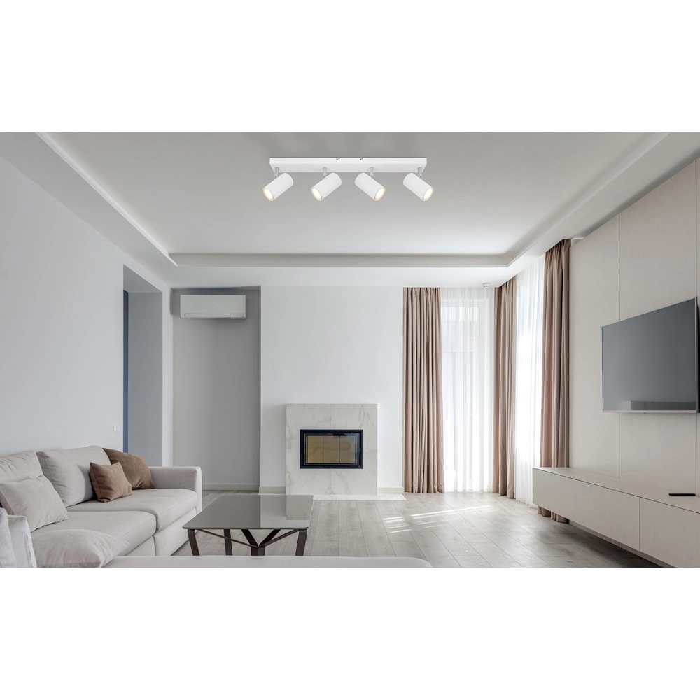 Lampe de plafond à 4 lumières Robby Blanc Globo 9007371439546
