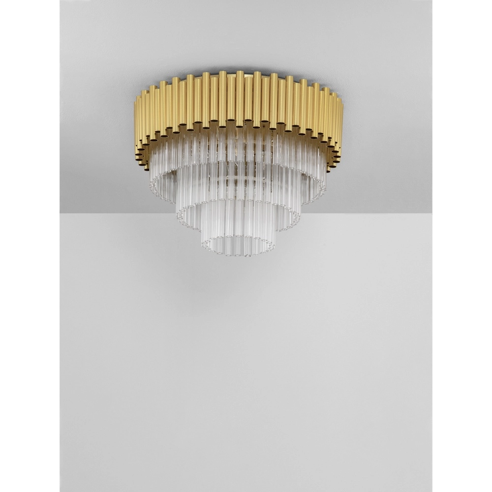 Plafonnier Magnolia or avec cristal Ø 50cm Lyora 5212017435002