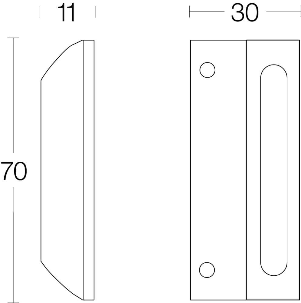 Gâche Fixon pour serrure de fenêtre nickel mat Intersteel 8714186045497