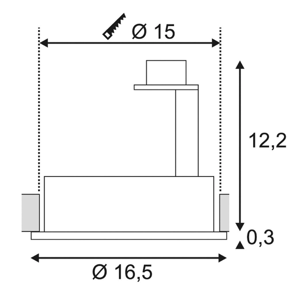 Spot encastrable New Tria ES111 Round 16,5 cm blanc SLV 4024163101769