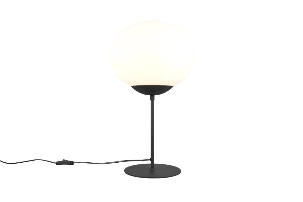 Lampe de table Fomento Ø 30cm - noir avec verre blanc Trio 4017807616163
