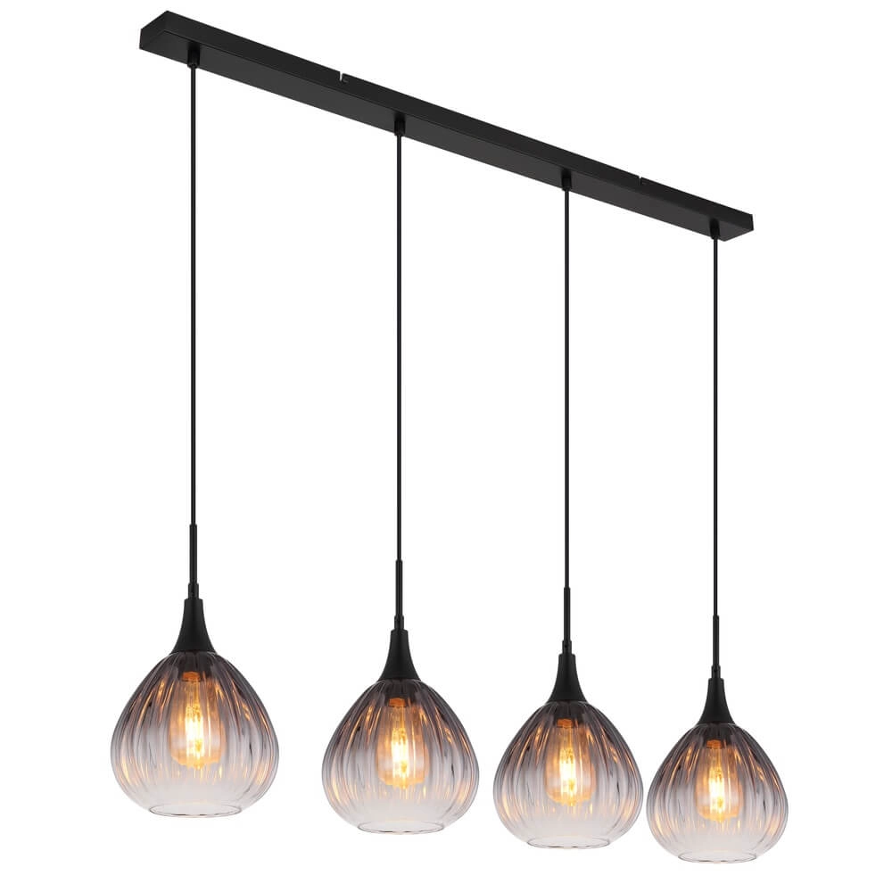 Suspension noire Olsen 4 lumières Suspension noire Olsen 4 lumières