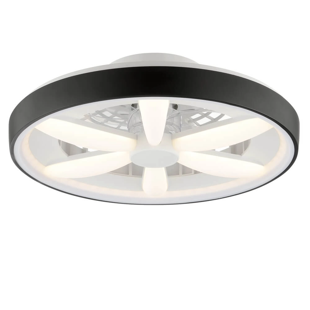 Ventilateur de plafond noir Gaiano avec lampe RGB Brilliant 4004353455711